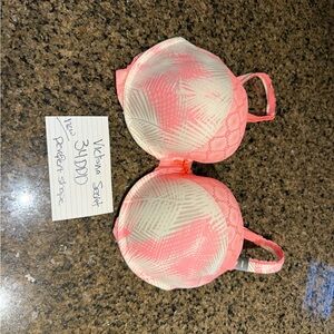Victoria's Secret Coral and Beige Bra